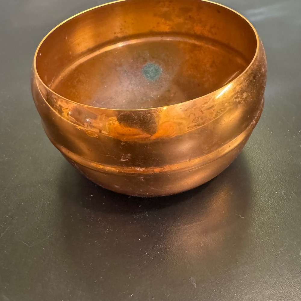 Coppercraft Guild Small Footed Bowl Home Decor 3.75in Copper Vintage MCM Taunton
